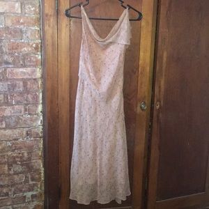 Max Studio pink floral silk dress